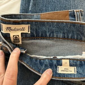 Madewell Women’s The '90s Straight Crop Jean Size 33